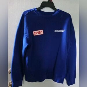 H&M NASA Mens Long Sleeve Crew Neck Pullover Fleece Sweatshirt Size S